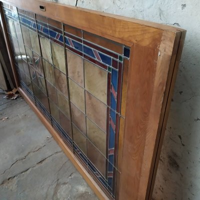 Sliding Door in Stained Glass, 1960s-EAD-1768657