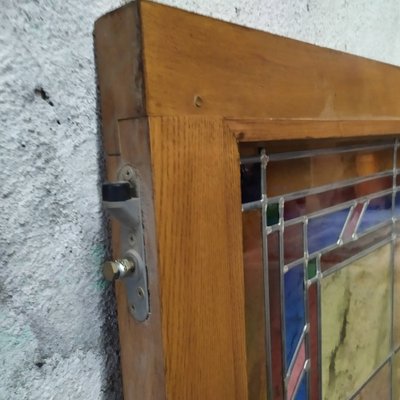 Sliding Door in Stained Glass, 1960s-EAD-1768657