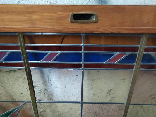 Sliding Door in Stained Glass, 1960s-EAD-1768657