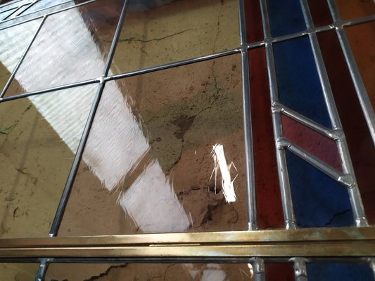 Sliding Door in Stained Glass, 1960s-EAD-1768657