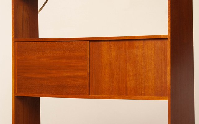 Slim Swedish Bookcase Cabinet in Teak by Svante Skogh for Seffle, 1960s-JE-1260833