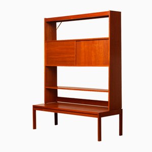 Slim Swedish Bookcase Cabinet in Teak by Svante Skogh for Seffle, 1960s-JE-1260833