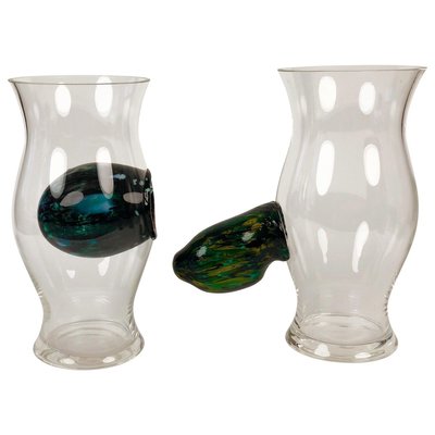 Slovakian Glass Objects by Patrik Illo, 2000s, Set of 2-BAF-763429