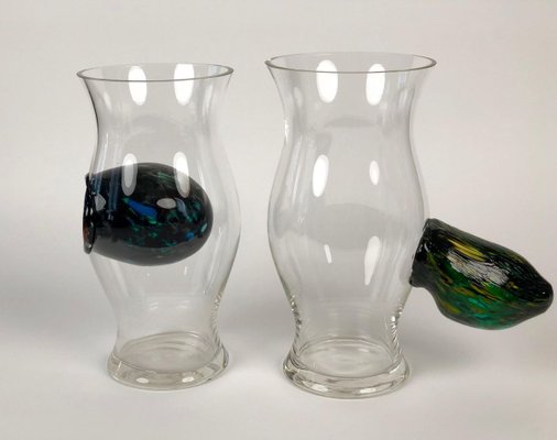 Slovakian Glass Objects by Patrik Illo, 2000s, Set of 2-BAF-763429