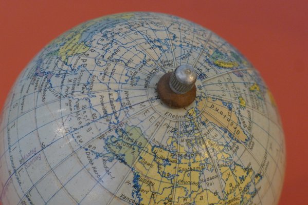 Small 11 cm Globe on Wood Stand from Paul Räth & Hermann Haack, 1940s-VRE-713602