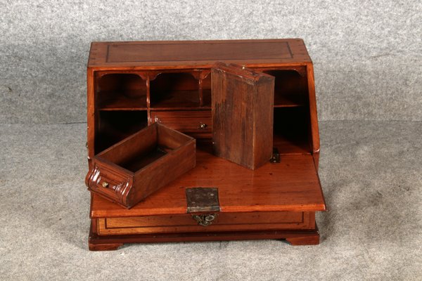 Small 18th Century Baroque Model Secretary Travel Secretary Walnut, 1750s-DXD-2023648