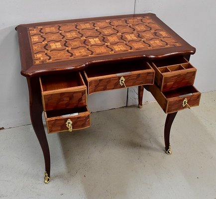 Small 18th Century Louis XV Lady's Desk in Amaranth and Violet Wood-RVK-701788