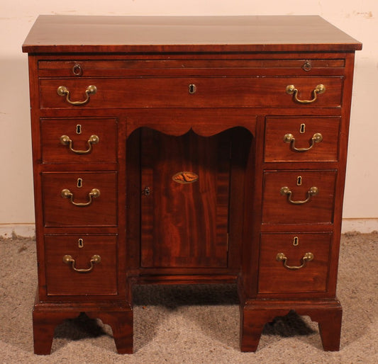 Small 18th Century Mahogany Kneehole Desk