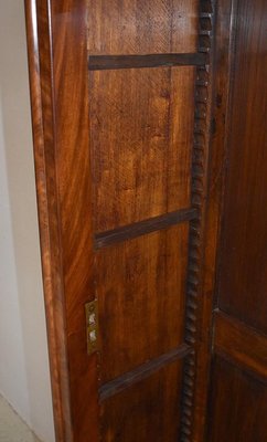 Small 19th Century Burl Veneer and Mahogany Display Cabinet-RVK-708990