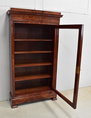 Small 19th Century Burl Veneer and Mahogany Display Cabinet-RVK-708990