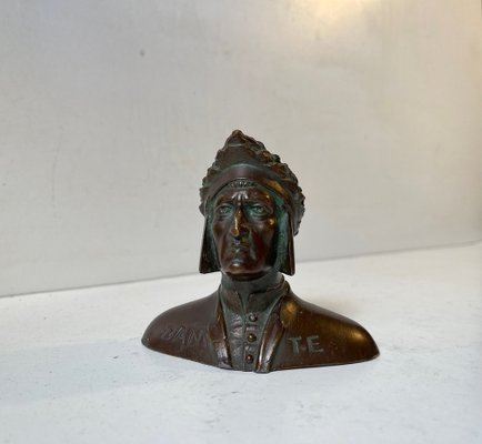 Small 19th Century Dante Alighieri Bronze Bust-LCR-1444816