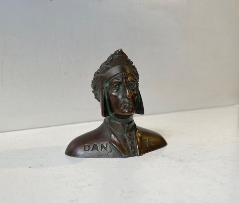 Small 19th Century Dante Alighieri Bronze Bust-LCR-1444816