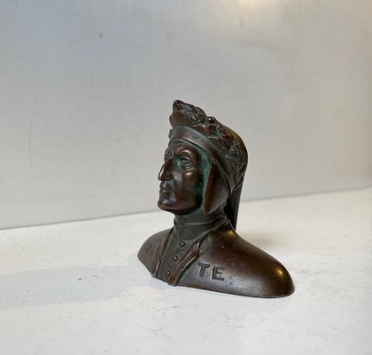 Small 19th Century Dante Alighieri Bronze Bust-LCR-1444816