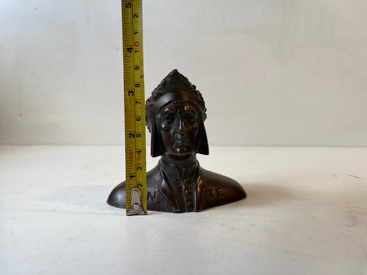 Small 19th Century Dante Alighieri Bronze Bust-LCR-1444816