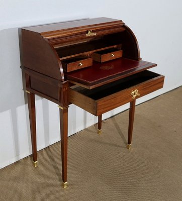 Small 19th Century Louis XVI Mahogany Cylinder Desk-RVK-1189212