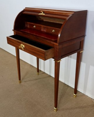 Small 19th Century Louis XVI Mahogany Cylinder Desk-RVK-1189212