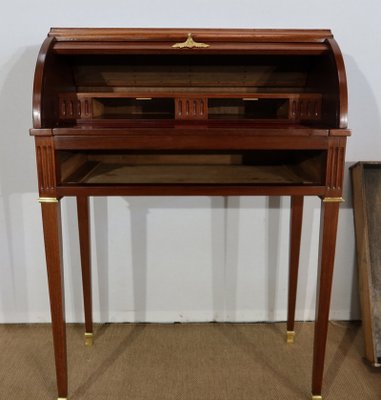 Small 19th Century Louis XVI Mahogany Cylinder Desk-RVK-1189212