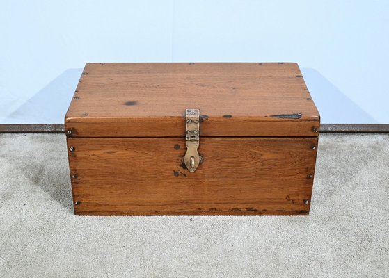 Small 19th Century Naval Chest in Teak-RVK-1744154