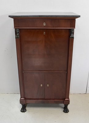 Small 19th Century Retour d’Égypte Mahogany Veneer Secretaire-RVK-581251