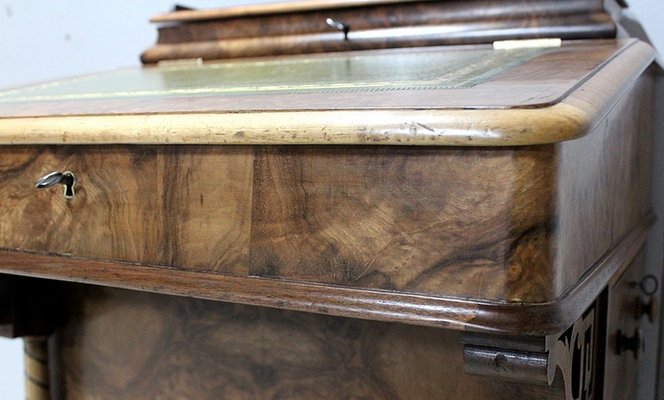 Small 19th Century Victorian English Walnut Desk-RVK-564334