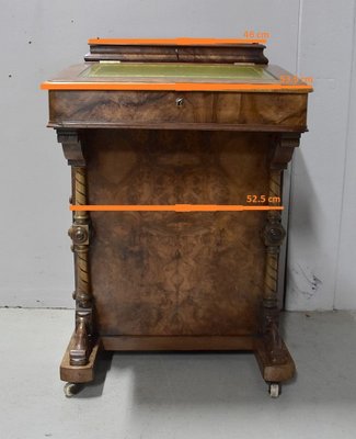 Small 19th Century Victorian English Walnut Desk-RVK-564334