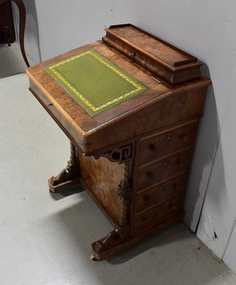 Small 19th Century Victorian English Walnut Desk-RVK-564334