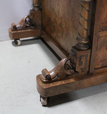 Small 19th Century Victorian English Walnut Desk-RVK-564334