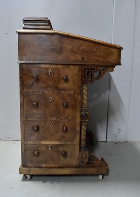 Small 19th Century Victorian English Walnut Desk-RVK-564334