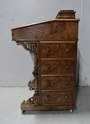 Small 19th Century Victorian English Walnut Desk-RVK-564334