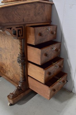 Small 19th Century Victorian English Walnut Desk-RVK-564334