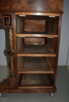 Small 19th Century Victorian English Walnut Desk-RVK-564334