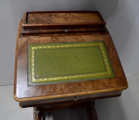 Small 19th Century Victorian English Walnut Desk-RVK-564334