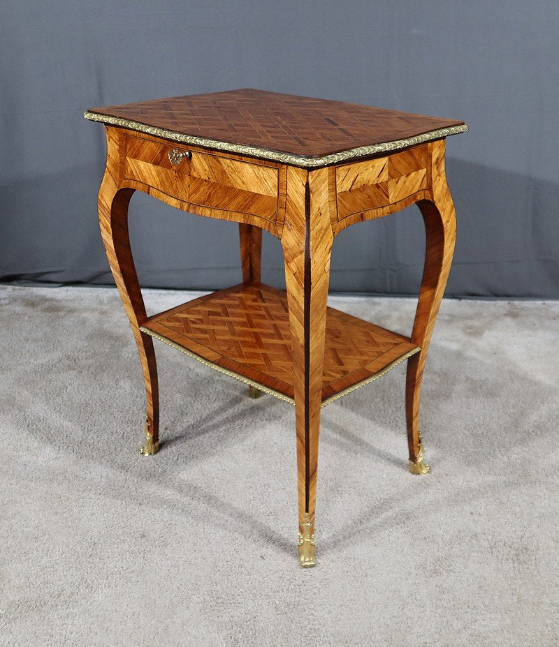 Small 1st Part 19th Century Louis XV Living Room Table in Precious Wood