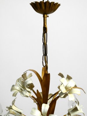 Small 4-Arm Gold-Plated Metal Chandelier, 1960s-RR-1754666