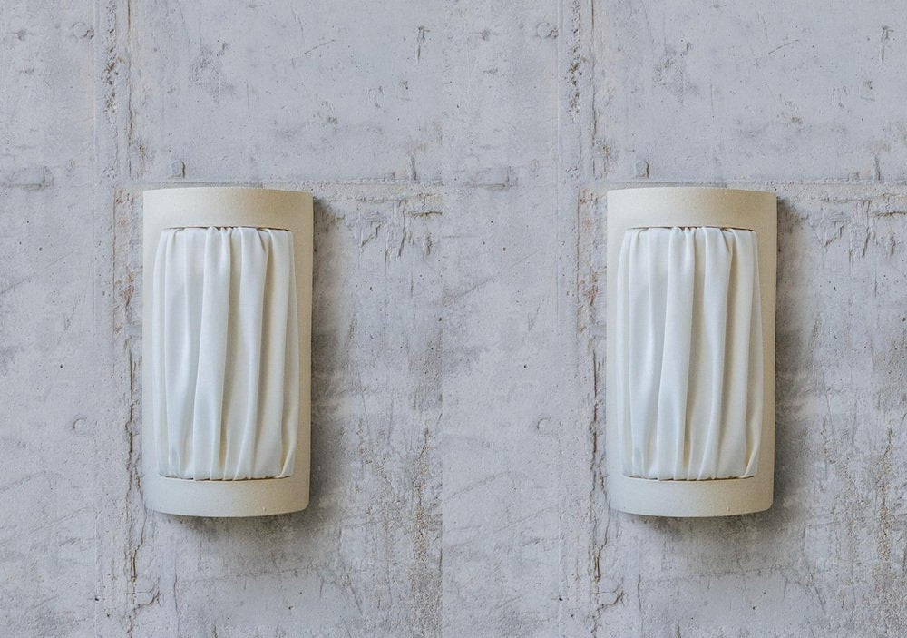 Small Almond Istos Wall Lights by Lisa Allegra, Set of 2