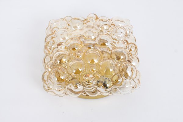 Small Amber Bubble Glass Sconce by Helena Tynell for Limburg, Germany, 1960s-UGR-1784805