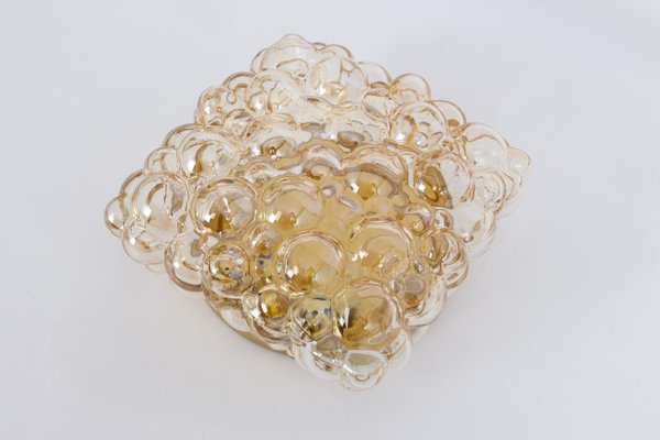 Small Amber Bubble Glass Sconce by Helena Tynell for Limburg, Germany, 1960s-UGR-1784805