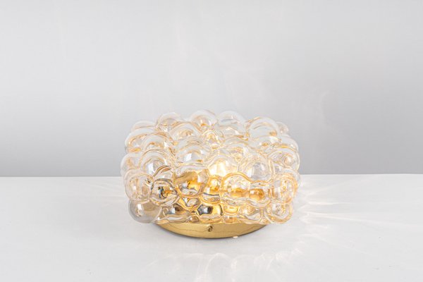 Small Amber Bubble Glass Sconce by Helena Tynell for Limburg, Germany-UGR-1357666