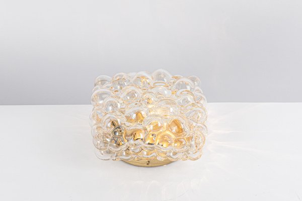 Small Amber Bubble Glass Sconce by Helena Tynell for Limburg, Germany-UGR-1357666