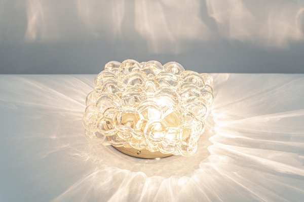 Small Amber Bubble Glass Sconce by Helena Tynell for Limburg, Germany-UGR-1357666