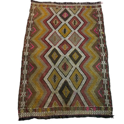 Small Anatolian Turkish Kilim Rug-AIV-1266651