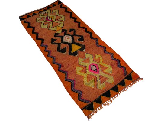 Small Anatolian Turkish Kilim Rug-AIV-1293855