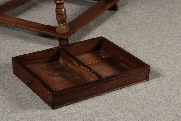 Small Antique Boatmans Table in Walnut with Inlays, 1800-DXD-2021907