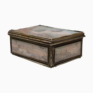 Small Antique Box with Decorative Scenes of the Reveillon Aerostat-ZCI-751845