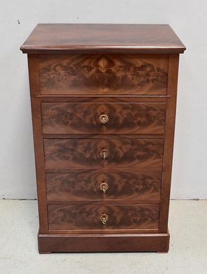 Small Antique Burl Veneer Commode-RVK-604979