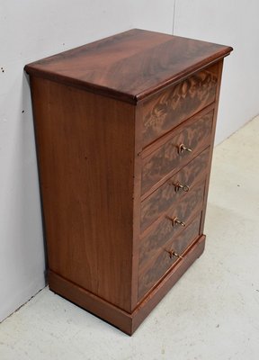 Small Antique Burl Veneer Commode-RVK-604979