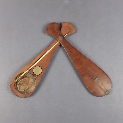 Small Antique Chinese Portable Scales in Wooden Case, 19th Century, Set of 3-PWG-2024738