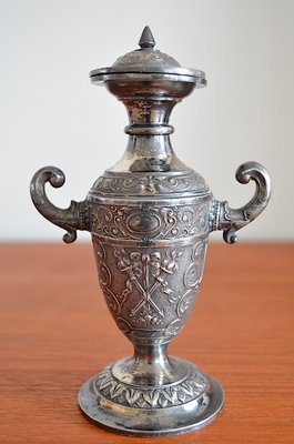 Small Antique Empire Silver-Plated Vase from WMF, 1920s-OV-688390