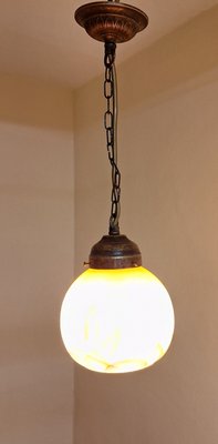 Small Antique German Art Deco Ceiling Lamp, 1920s-HOI-2028236