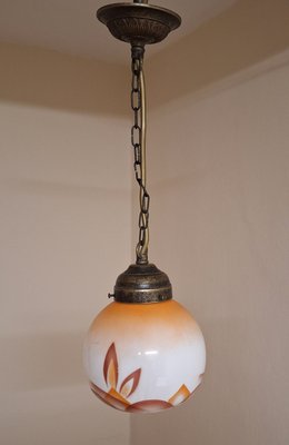 Small Antique German Art Deco Ceiling Lamp, 1920s-HOI-2028236